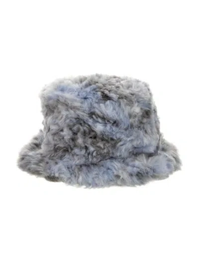 Pre-owned Marni Faux Fur Bucket Hat W/tags In Gray