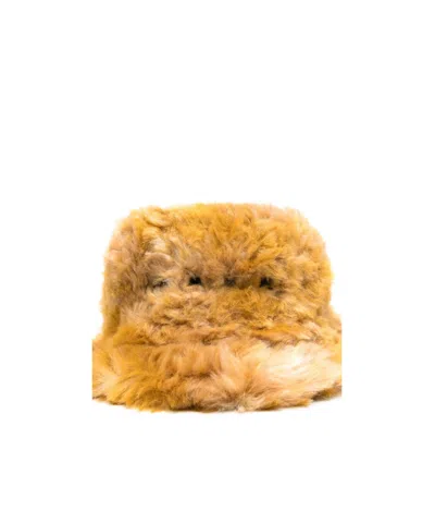 Marni Faux-fur Bucket Hat In Yellow