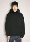 Marni Oversized Black Sweatshirt With Faux Fur-lined Hood In Black
