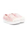 Marni Faux-fur Sneakers In Pink