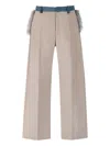 Marni Faux-fur-trimmed Velvet Trousers In Neutral