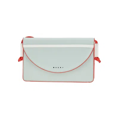 Marni Faux Leather Crossbody Mini Bag Kids In Blue
