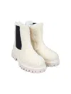Marni Beige Ankle Boots For Girl With Logo In Neutrals