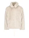 Marni Giacca In Ecopelliccia Con Cappuccio Removibile In Glass