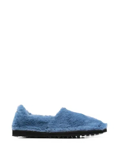 Marni Faux-fur Loafers In Multi