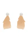 Marni Feather Earrings In Silver