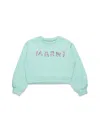 Marni Logo-print Sweatshirt In Baby Blue