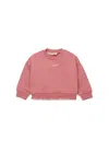 Marni Felpa Girocollo Con Balze Sul Fondo In Pink