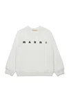 Marni Kids Logo-printed Crewneck Sweatshirt In Animal Print