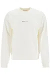Marni White Printed Mini Logo Sweatshirt