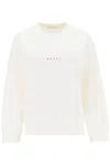Marni Crew-neck Sweatshirt With Logo Print In Low02