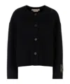 Marni Black Felt Blazer In Black