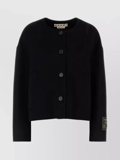 MARNI FELT BLAZER WITH LONG SLEEVES AND PATCH POCKETS