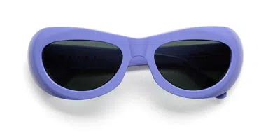 Marni Field Of Rushes Lilac Ldl Men's Sunglasses Purple Size 59 In Blue