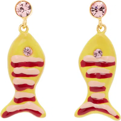 Marni Fish & Rhinestone Earrings