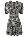 Marni Fitted Mini Dress With Deep V-neckline In Black