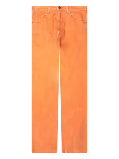Marni Five-pocket Jeans In Orange