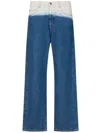 Marni Five Pocket Denim Jeans With Logo Patch In Blue