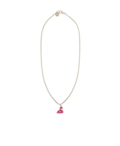 Marni Flamingo-pendant Necklace In Yellow
