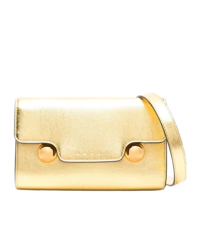 Marni Flap Shoulder Bag In Nude
