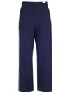 Marni Wide-leg High-waisted Trousers In Blublack