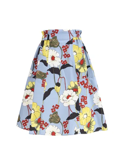 Marni Flared Floral Midi Skirt