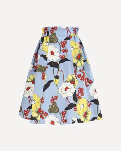 Marni Flared Floral Midi Skirt In Multi
