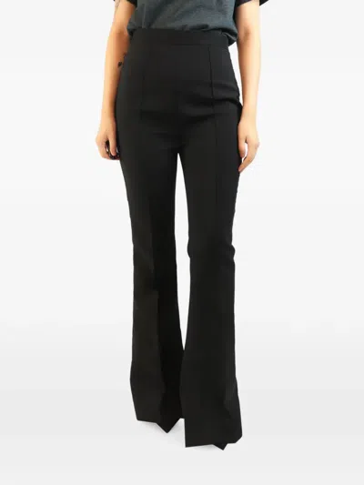 Pre-owned Marni Flared High-waist Trousers In Black