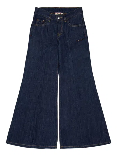 Marni Kids' Flared Jeans In Blue