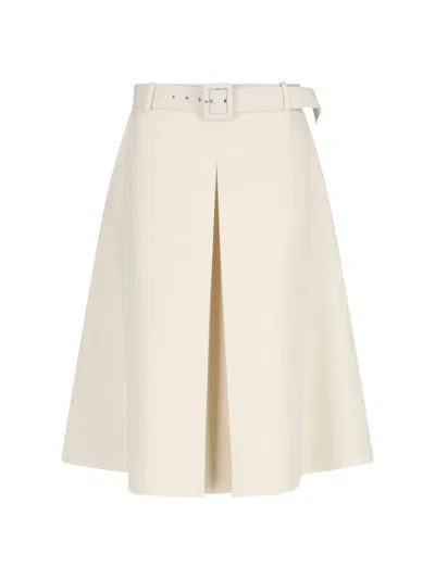 MARNI FLARED MIDI SKIRT - IVORY