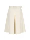 Marni Belted Midi Skirt In Cream
