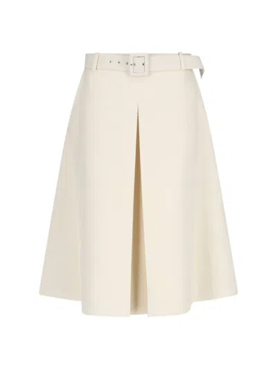 MARNI MARNI FLARED MIDI SKIRT – IVORY