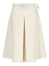Marni Belted Midi Skirt In White