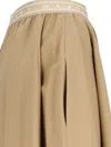 Marni Midi Pleated Skirt Knee Length In Winter Wheat