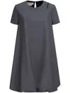 Marni Gray Wool Minidress In Grey