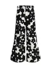 Marni Cotton Trousers With Black And White Dillies Print In Black