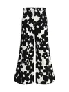 Marni Cotton Trousers With Black And White Dillies Print In Black