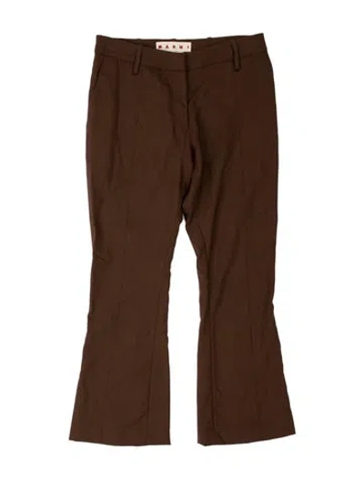 Pre-owned Marni Flared Pants In Brown