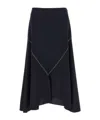 Marni Blue Tropical Skirt In Black