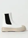 Marni Pablo Ankle Boots In Luxurious Nappa Leather In White