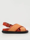 MARNI FLAT SANDALS MARNI WOMAN COLOR ORANGE,F13745004