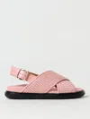 MARNI FLAT SANDALS MARNI WOMAN COLOR PINK,F13745010