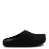 Marni Fussbett Calf-hair Leather Slippers In Black