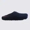 Marni Eclipse Leather Fussbett Flats In Black