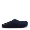 Marni Slip-on Round Toe Leather Slippers In Blue