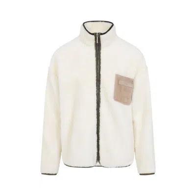 MARNI MARNI FLEECE BOMBER JACKET WITH ZIP-UP CLOSURE