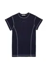 Marni Logo-print T-shirt Dress In Blue