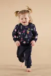 Marni Fleece Jogger Pants With Ruffles In Blue