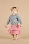 Marni Fleece Short Flounced Skirt In Pink