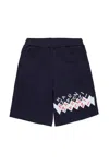 Marni Shorts In Felpa Con Logo Promenade In Blue